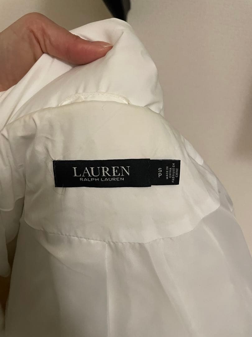 【美品】箱有Ralph Laurenホワイトダウンジャケット ファー付き
