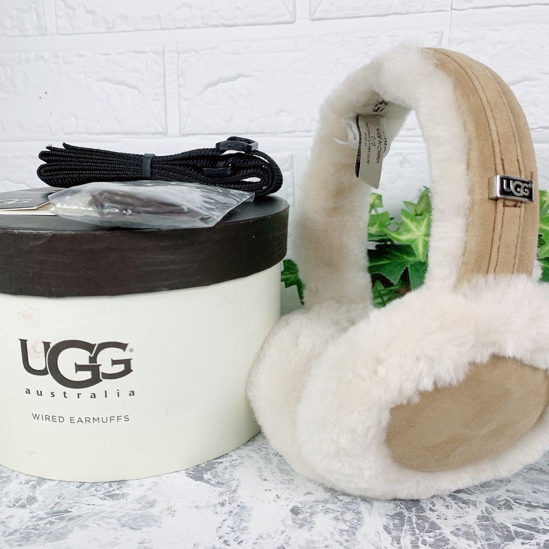 【箱付・極美品】UGG アグ イヤーマフ 耳あて スピーカー内蔵 シープスキン
