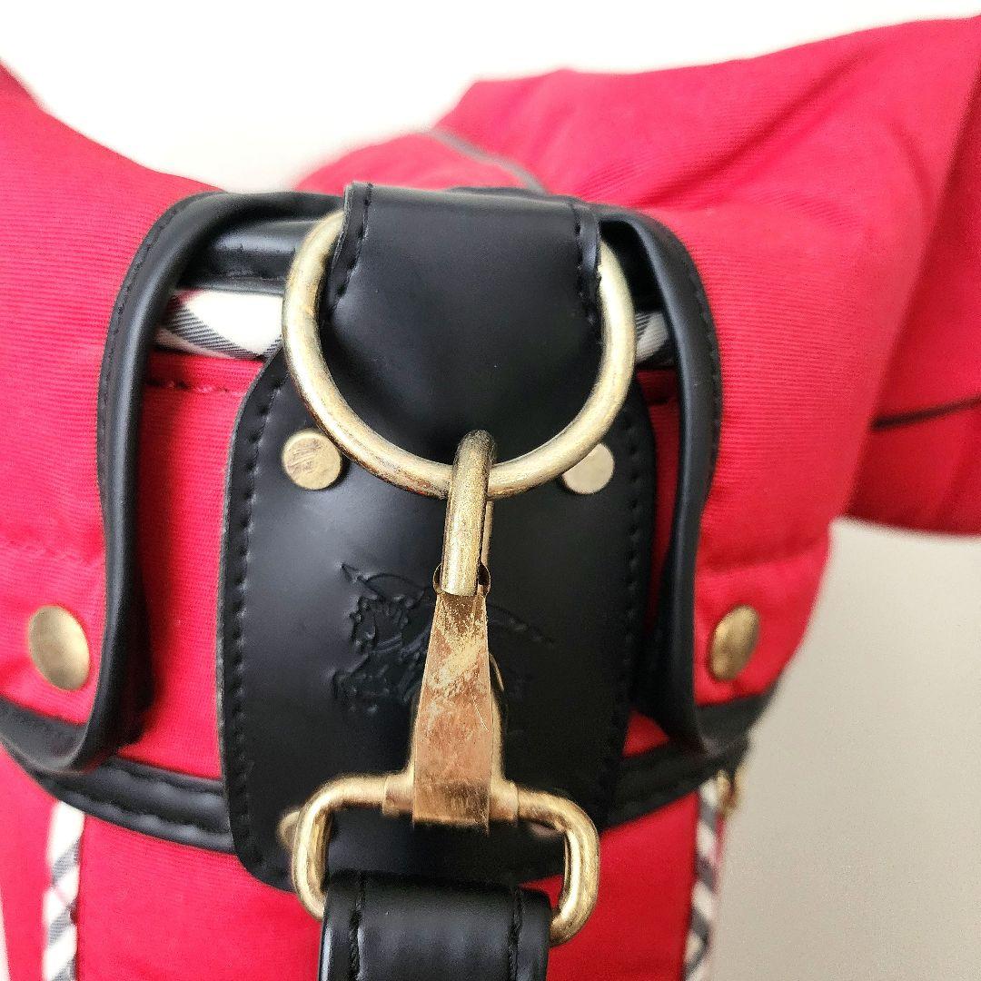 Burberry Golfバーバリーキャディバッグ赤ノバチェック美品ゴルフバック