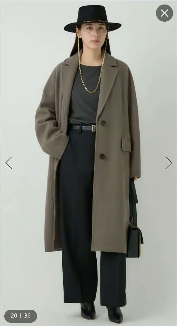 Chaos アールスーペリアチェスターコート　モカ