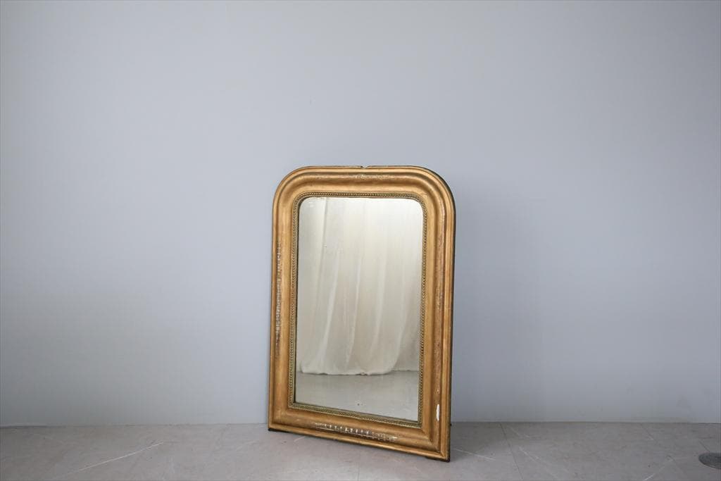 フランスアンティークルイフィリップ様式ミラー/姿見ウォールミラー鏡(86-244