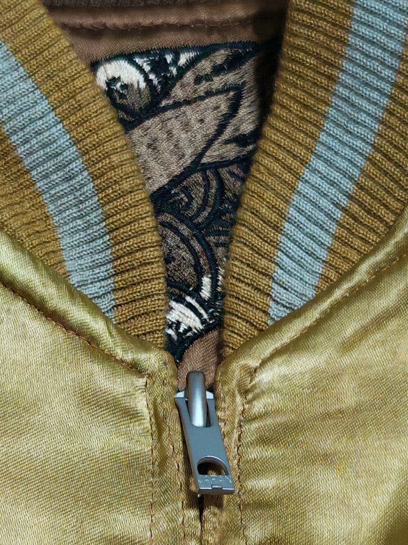 百花繚乱 美品 日本 限定 スカジャン 大龍刺繍 vintage 2面使う