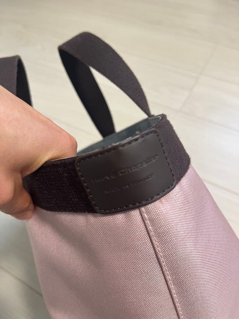 美品 Herve Chapelier舟型トートバッグ M ピンク