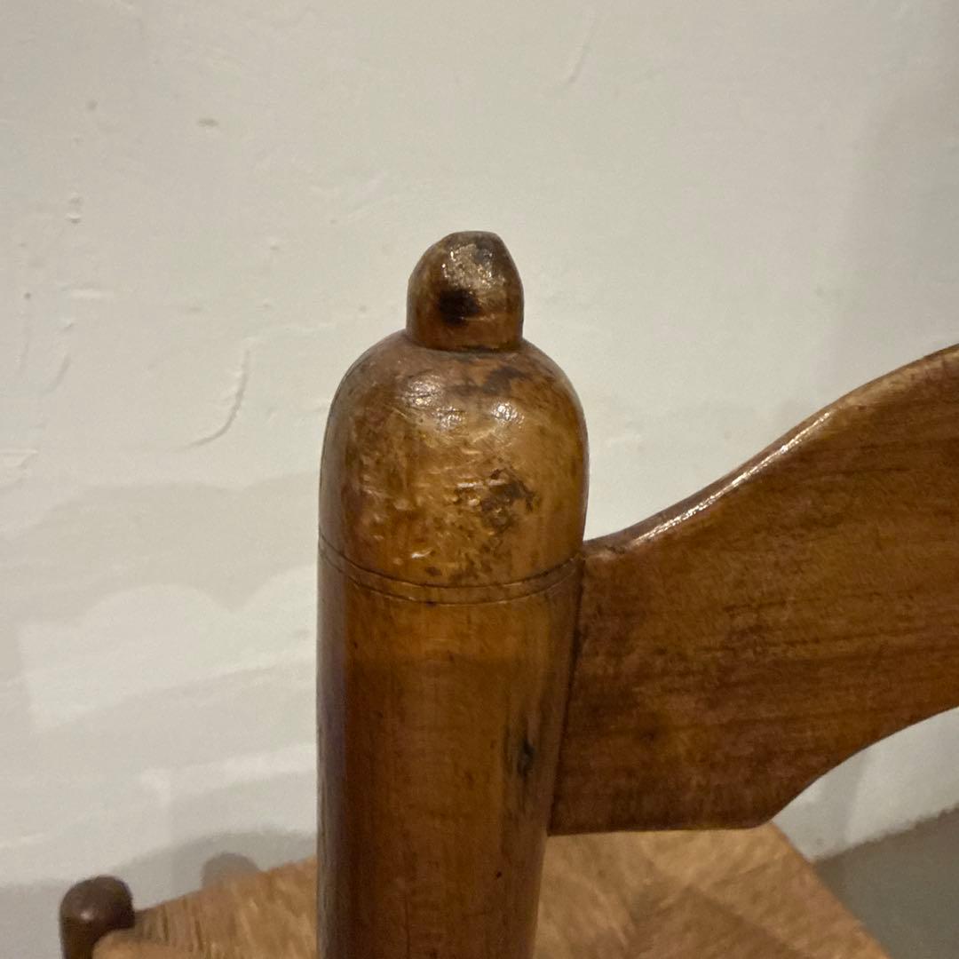 ヴィンテージ　ダイニングチェア　カフェチェア　藁座面　2