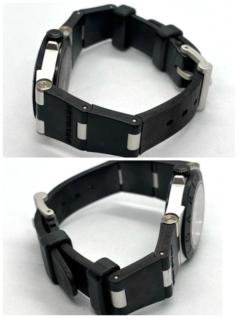 【美品/稼動】ブルガリ AL29TA アルミニウム デイト クォーツ レディース