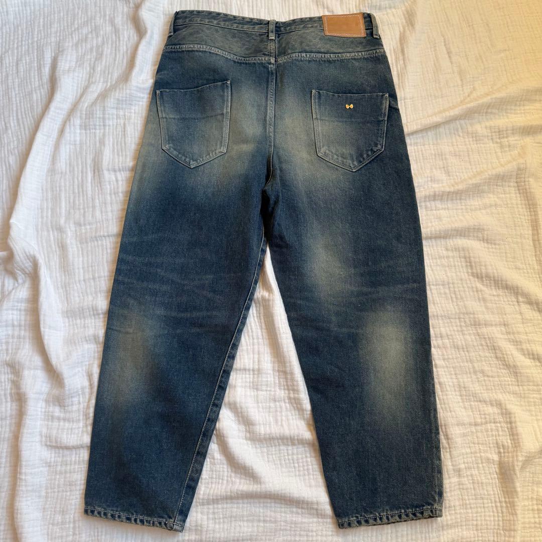 美品☆ミナペルホネンalwaysデニム ワイドパンツブルー 40