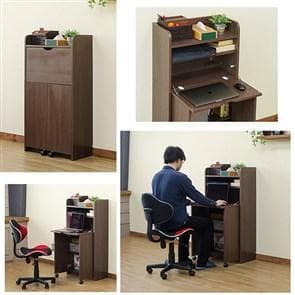 【新品・送料無料】Solano　ライティングデスク　60幅　DBR/NA/WH