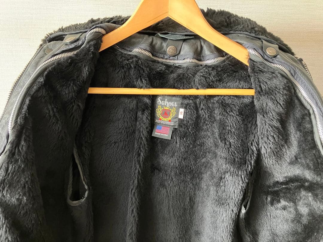 ミセス BACKBONE×Schott G-1レザーショットライダース