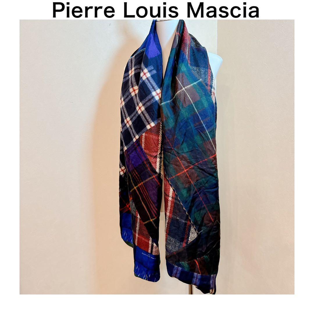 Pierre Louis Mascia チェック柄 ストール シルク カシミヤ混