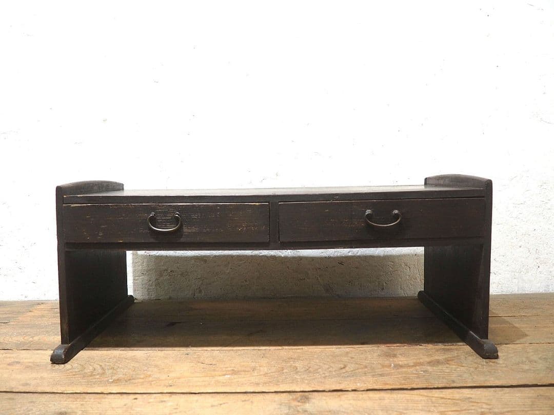 1407 素朴な杉の文机　ローテーブル　陳列台　古家具　レトロ　アンティーク