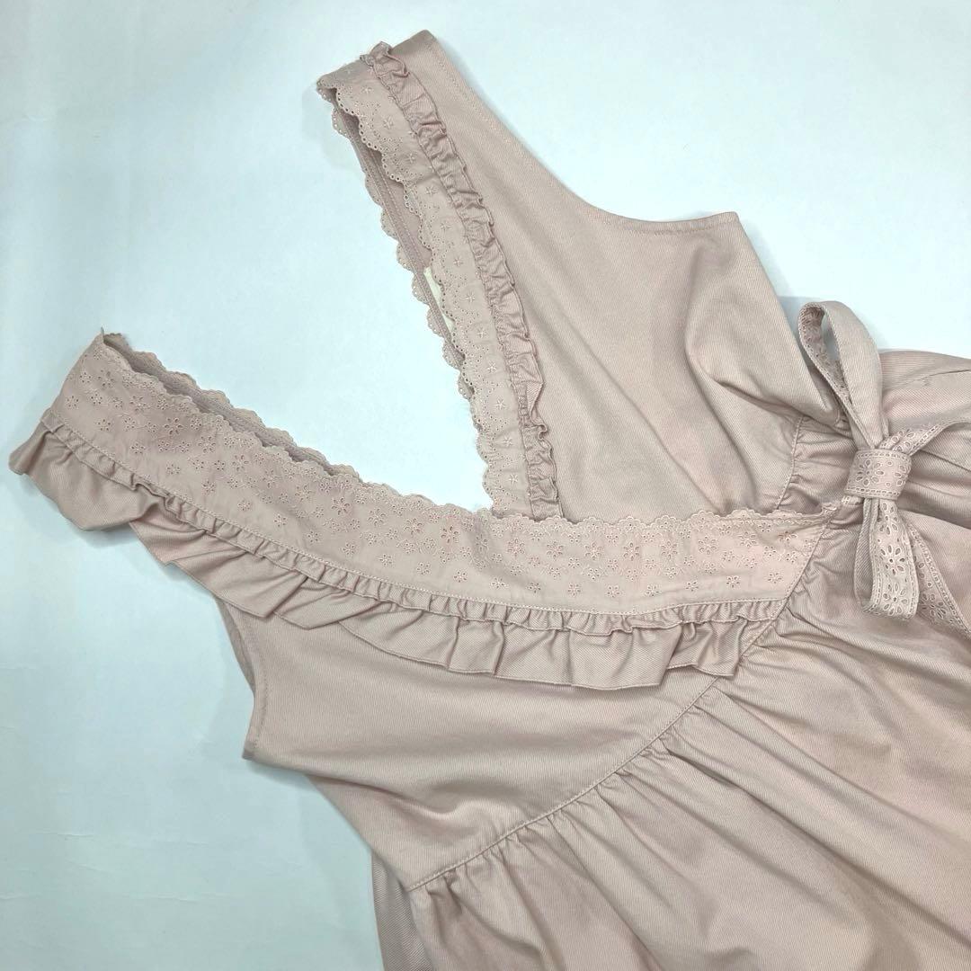 【試着のみ】ピンクハウス エンブロイダリーレース ジャンパースカート/2025年