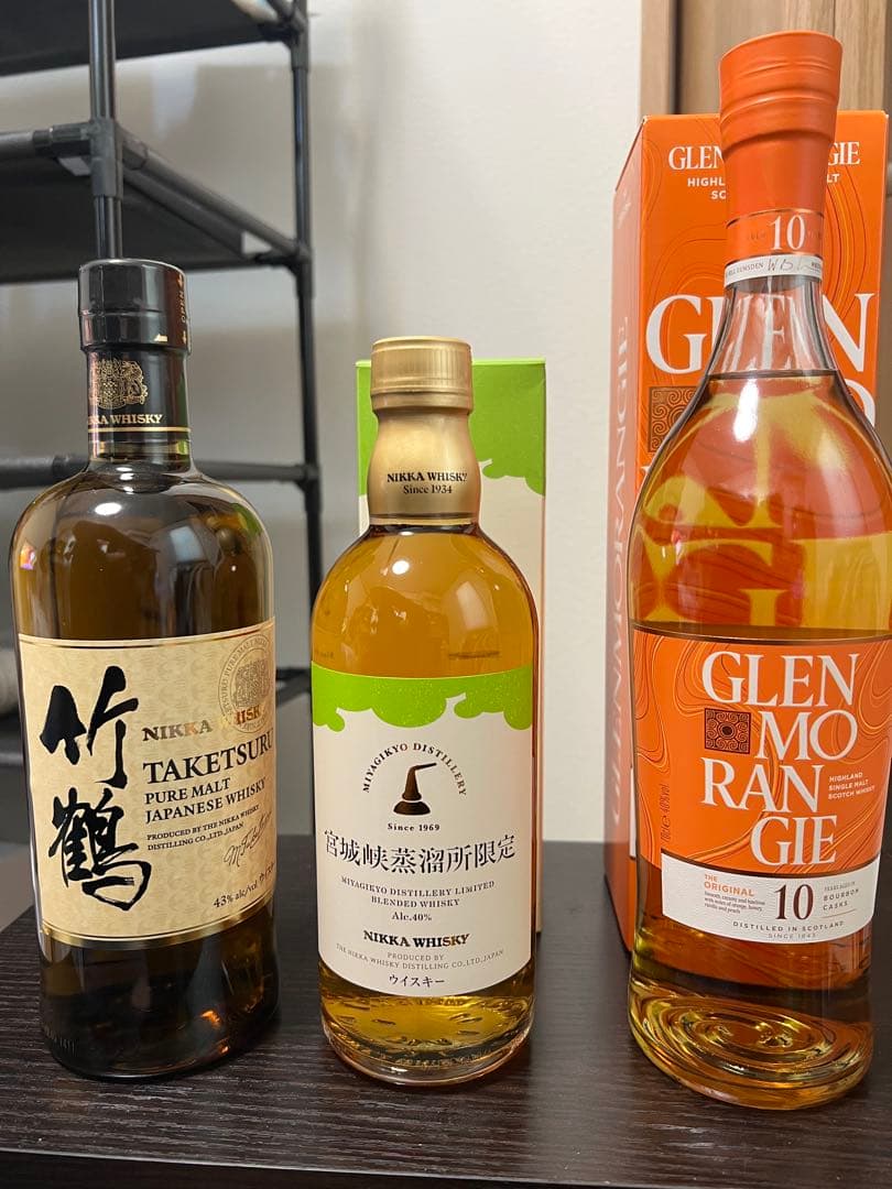 竹鶴　宮城峡蒸留所限定 GLENMORANGIE 10年 3本セット