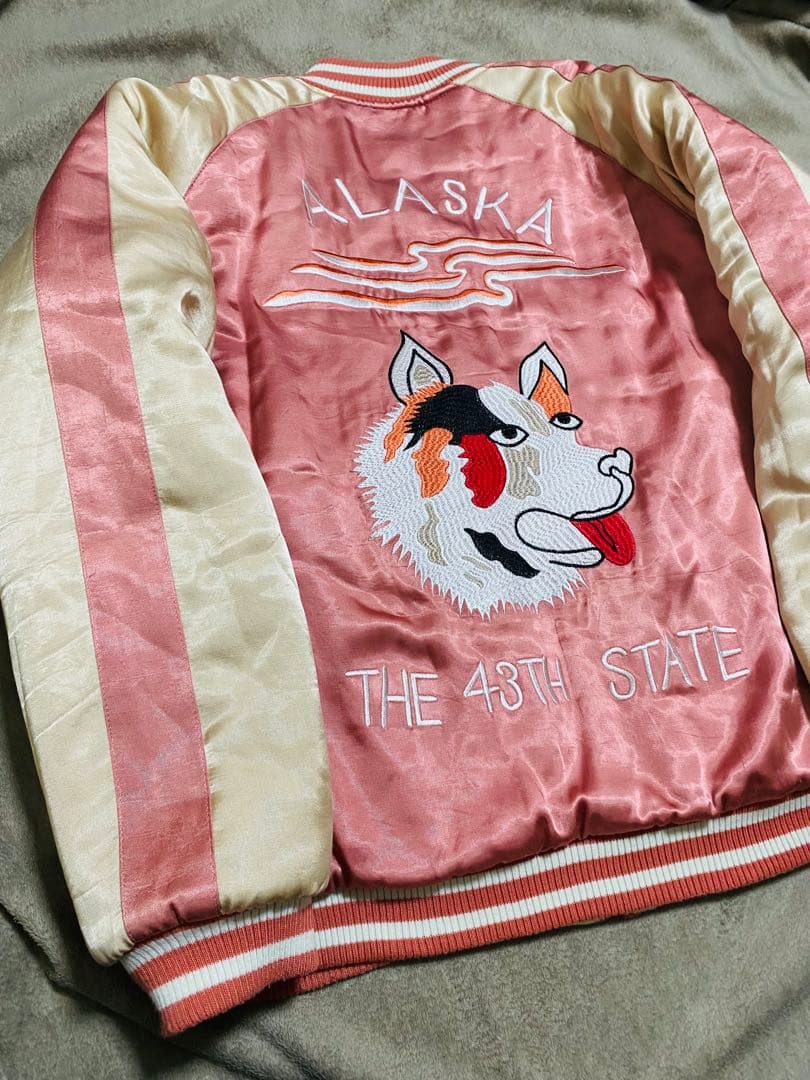 美品２面用 HOUSTON USA 芝ワンちゃん 日本 スカジャン unisex