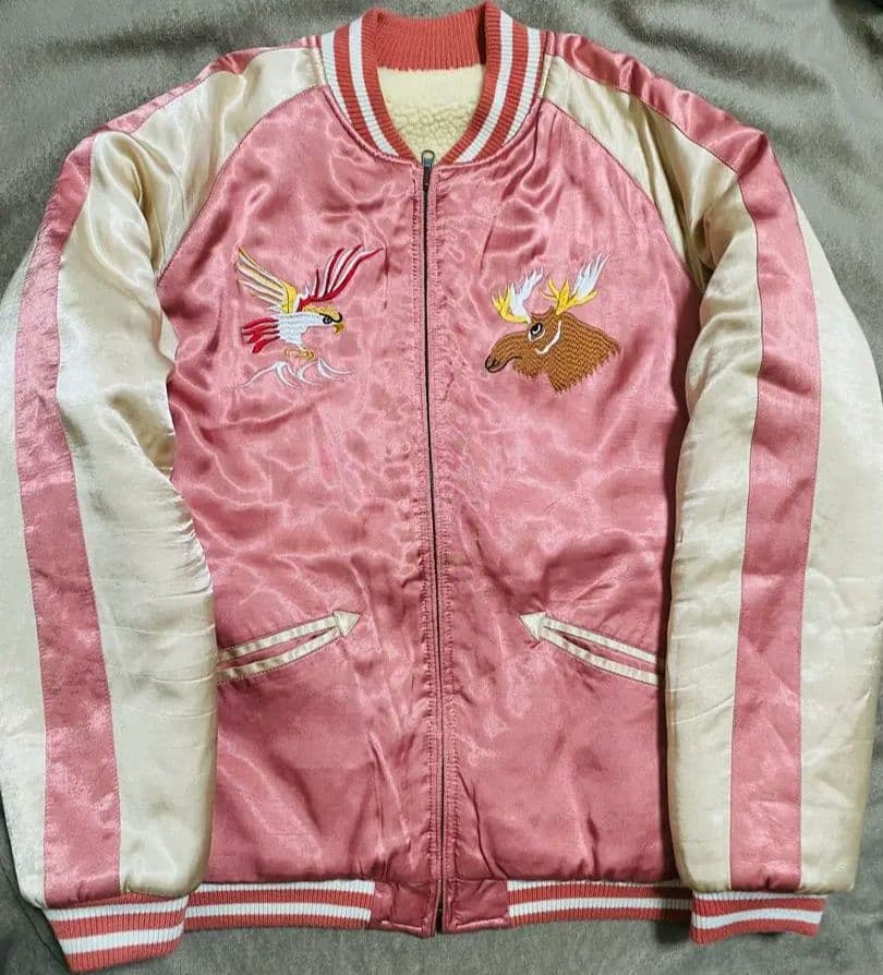 美品２面用 HOUSTON USA 芝ワンちゃん 日本 スカジャン unisex