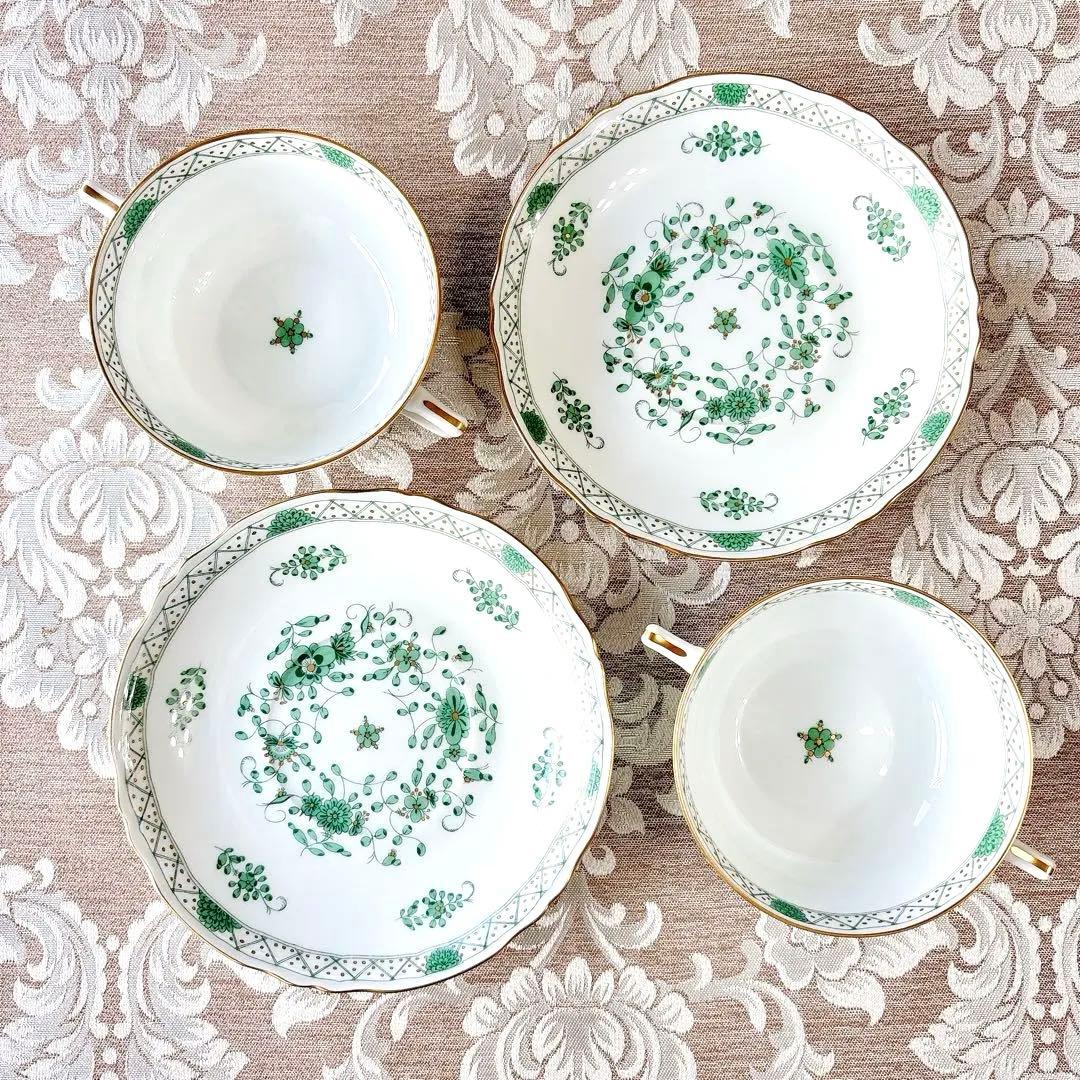 レア美品❤️レイノー❤️リモージュ❤️インドの華❤️スープカップ❤️ダブルハンドル❤️6客