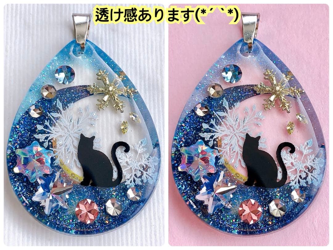 同梱値引100円❤️No.2395 レジン ペンダントトップ 猫 ネコ ねこ ♡