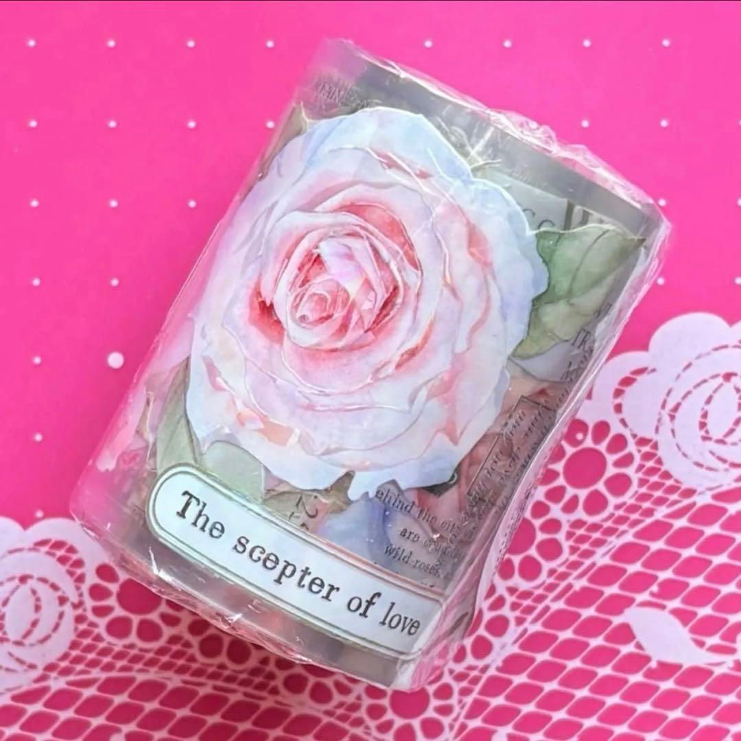 英彩 6cm×5m 粉宜人 海外マスキングテープ　海外マステ　バラ　花