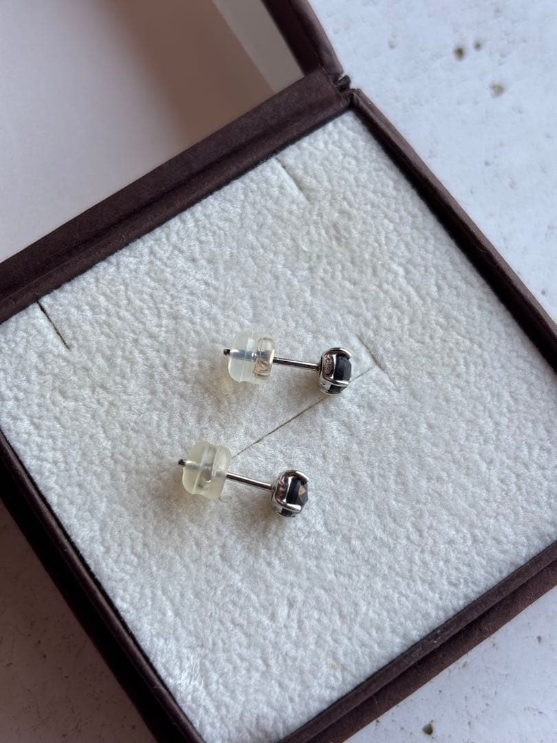 ︎★最終値下げ★ESTELLE エステール プラチナ ブラックダイヤモンドピアス