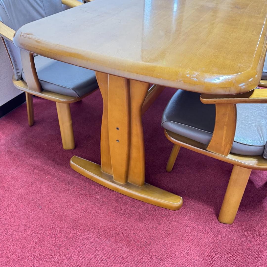 東京23区送料無料　ダイニング5点セット　回転椅子