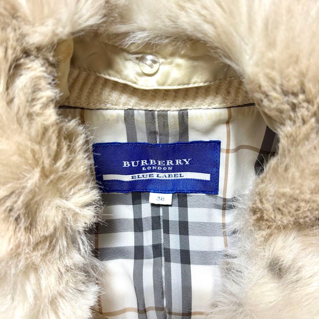 BURBERRY ブルーレーベル ダッフルコート アイボリー