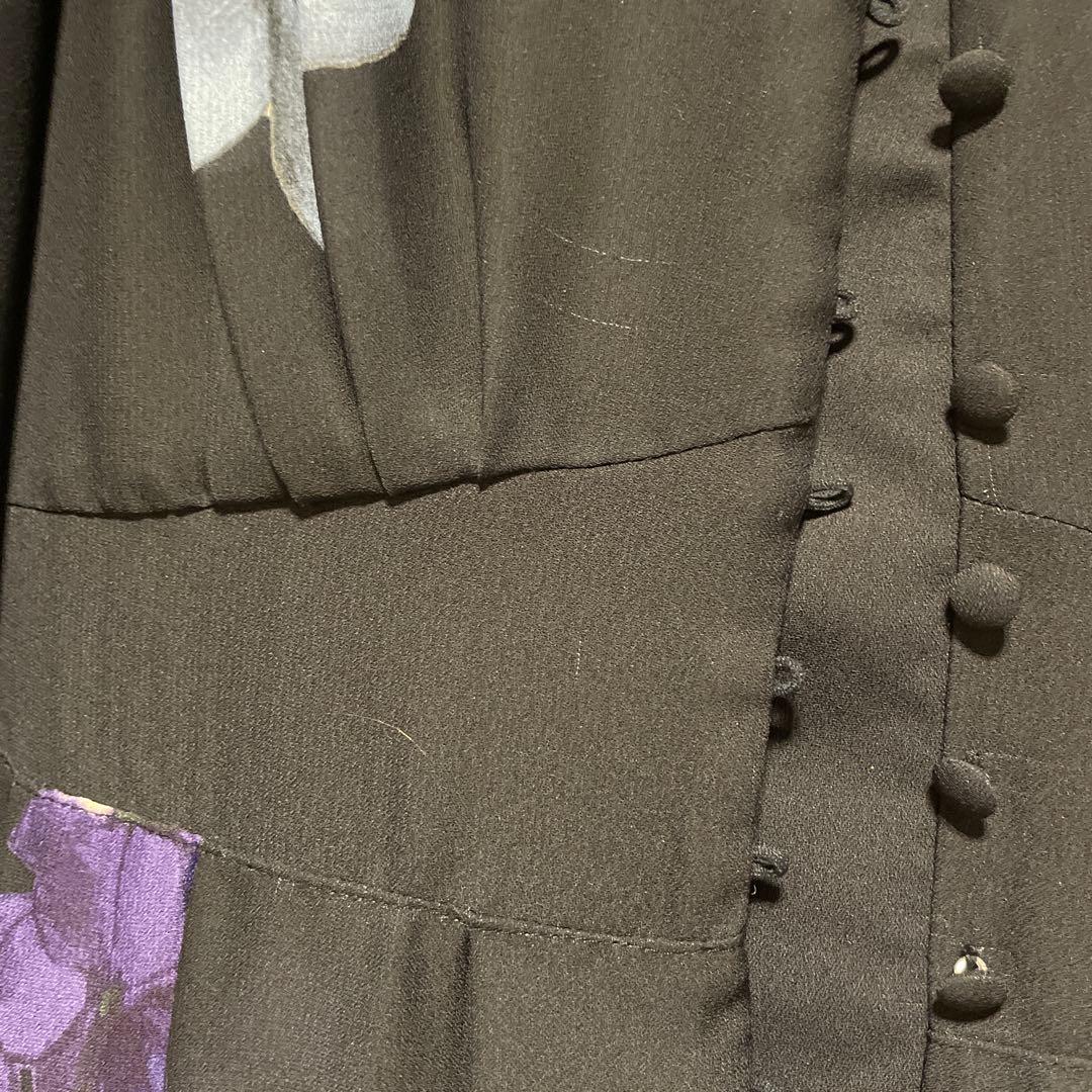 花柄長袖ワンピース