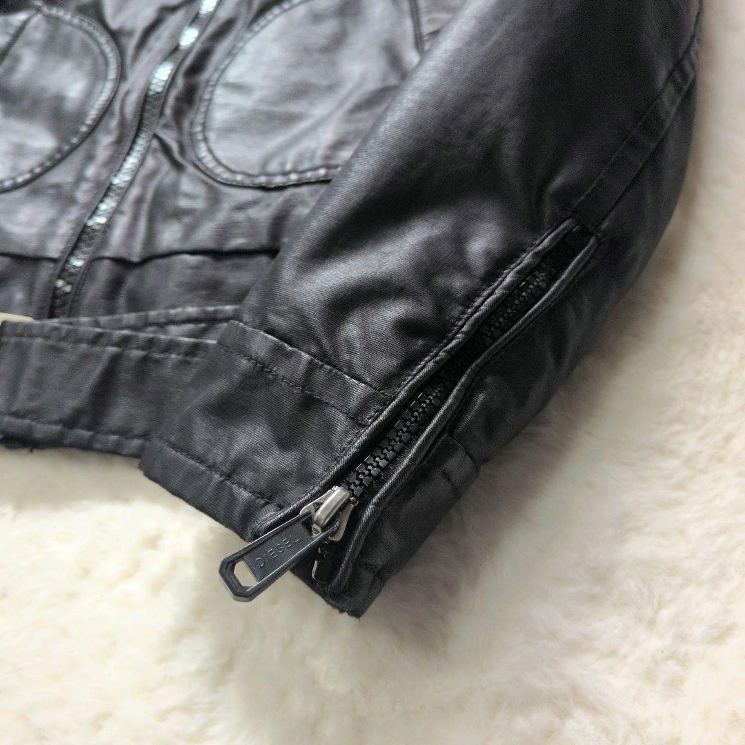 DIESEL ディーゼル ライダース コーティングジャケット ハイネック y2k