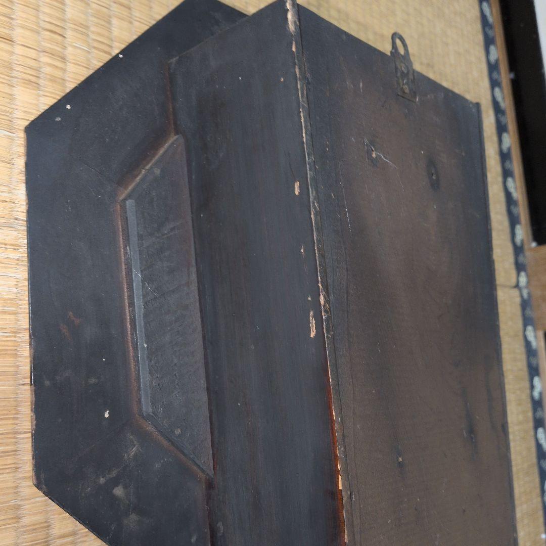 精工舎　稼働品　八角時計　鋲付き　ゼンマイ時計　振り子時計　アンティーク調