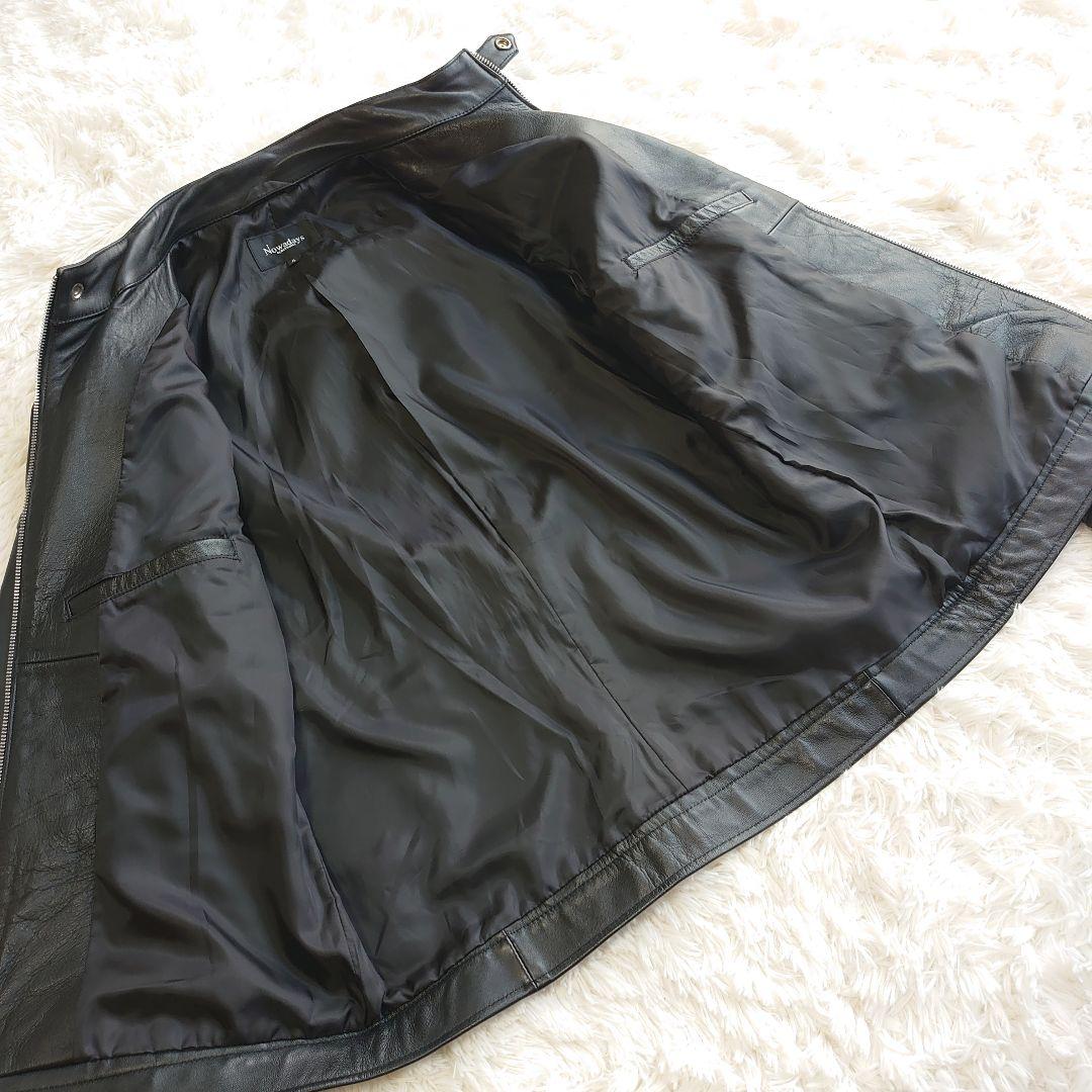 メンズビギ 羊革 シングルライダース ジャケット サイズ4 XL相当