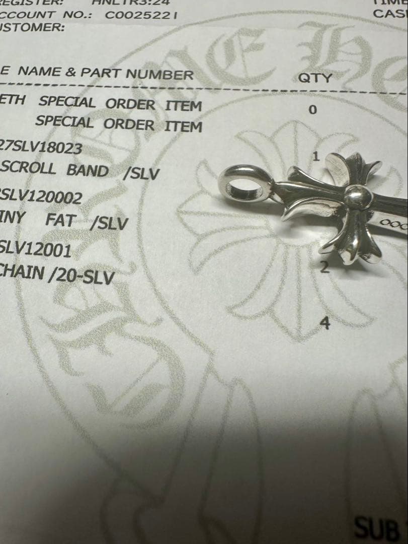 ち*ん様 クロムハーツ　タイニーファット　チャーム　ペンダント　サファイア天然パ