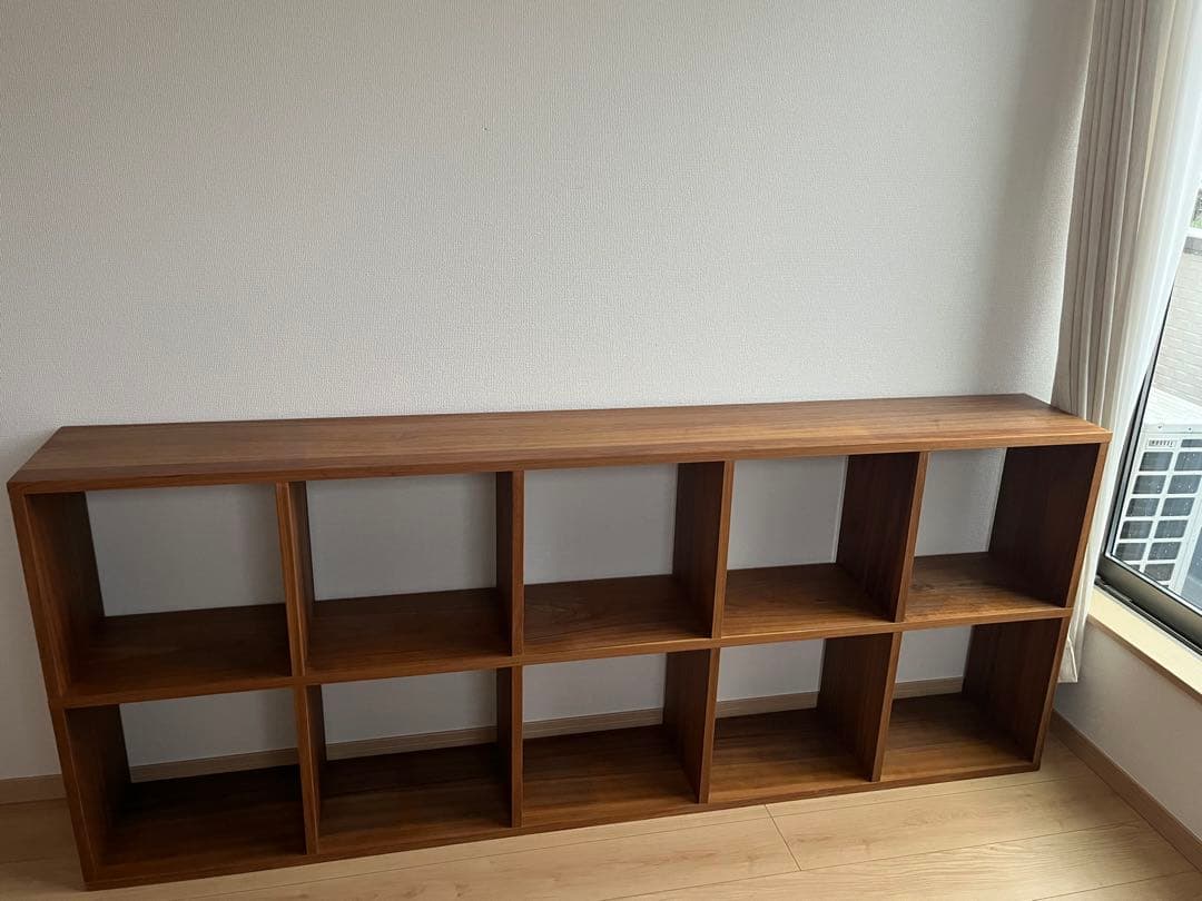 【無印良品】スタッキングシェルフ 5段×2列 ウォールナット材