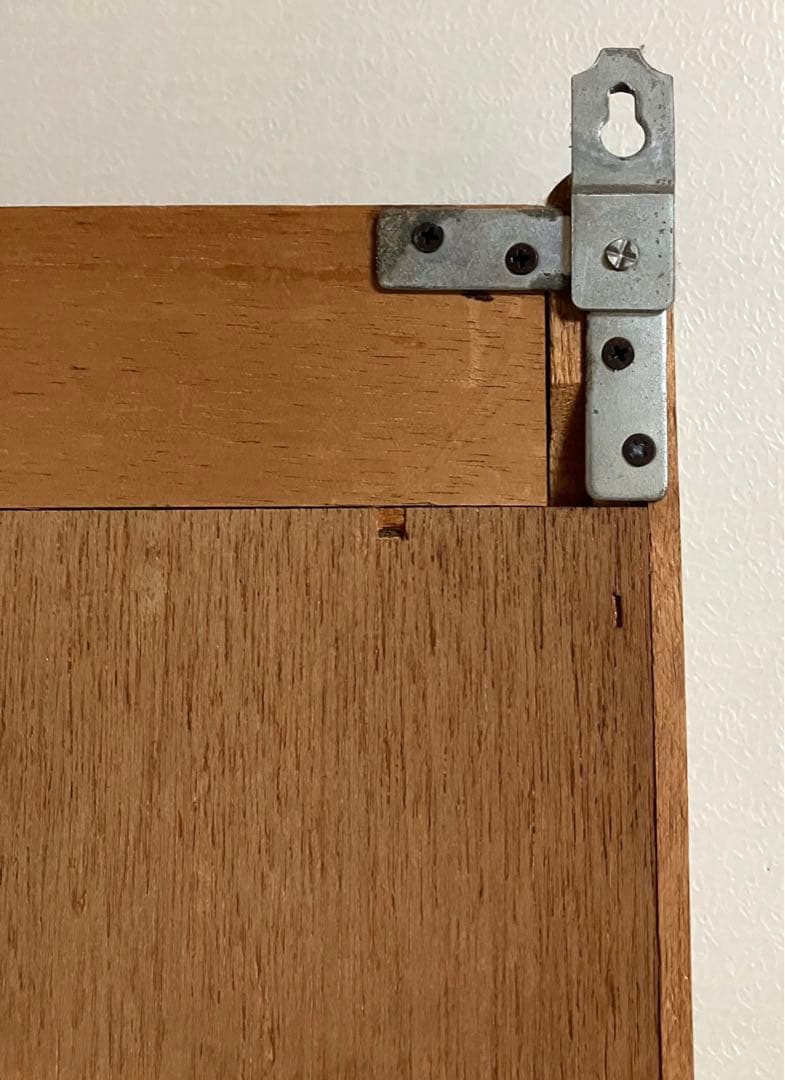 レトロアンティーク壁掛け鏡スリッパ収納付き