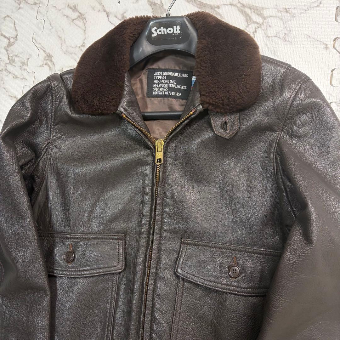 美品/入手困難✨schott G-1 フライトジャケット 38size 茶色