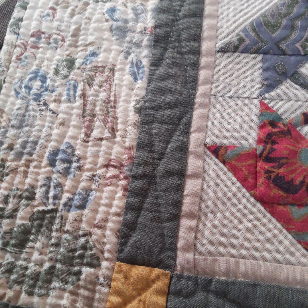 *49♦パッチワークキルト タペストリー★ハンドメイド★ヴィンテージ★レトロ