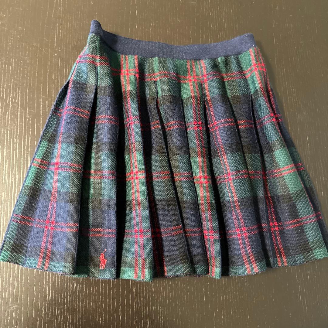 専用です。 ラルフローレン　ウールプリーツスカートS/M　7〜10歳