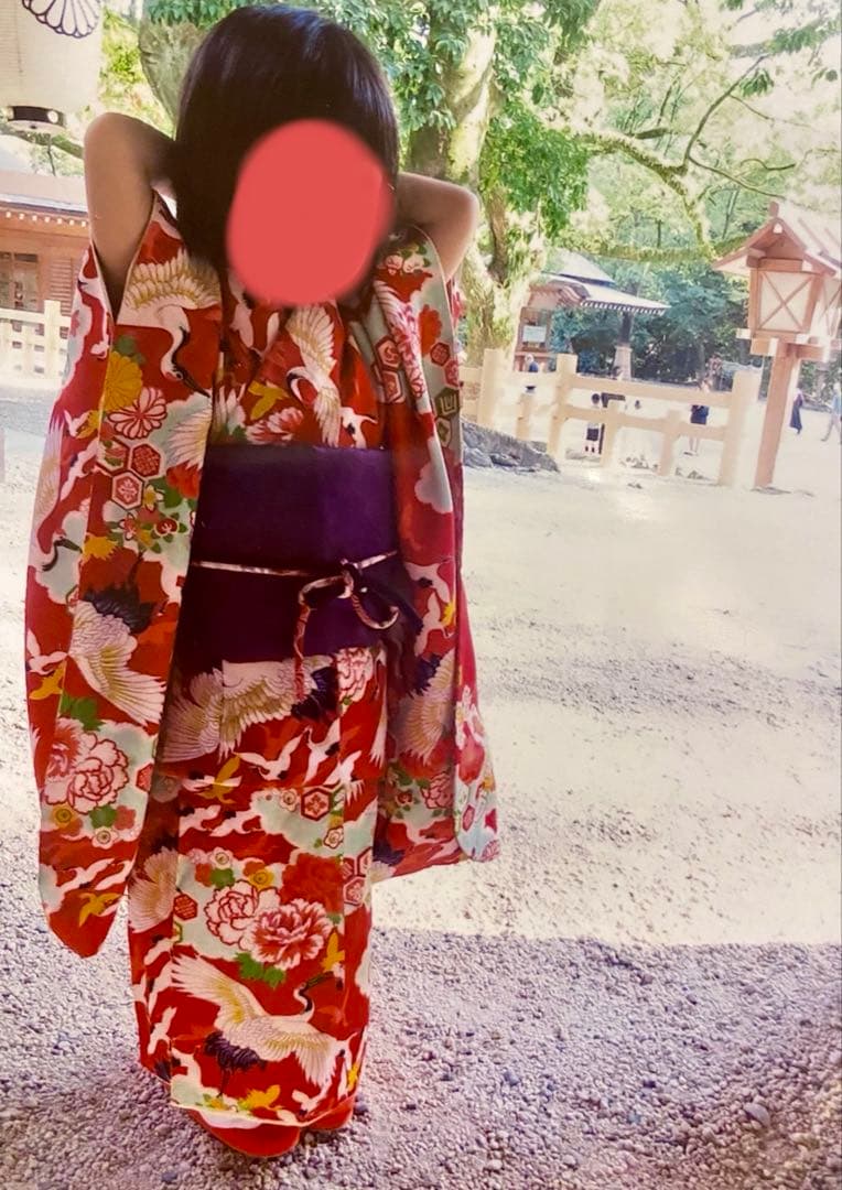 そる　大正ロマンアンティーク着物　正絹　三歳〜五歳向け　お襦袢付き