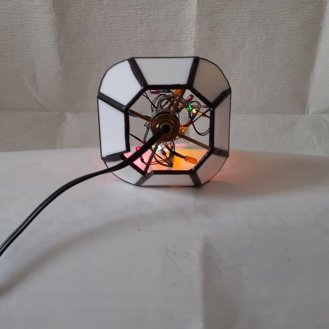 ステンドグラス　ホワイトクリスマスツリー　3段