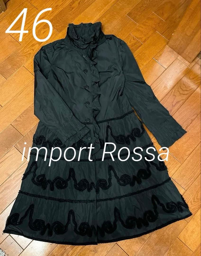 ❤️Import Roosa alba プリーツ ロングコート ブラック46