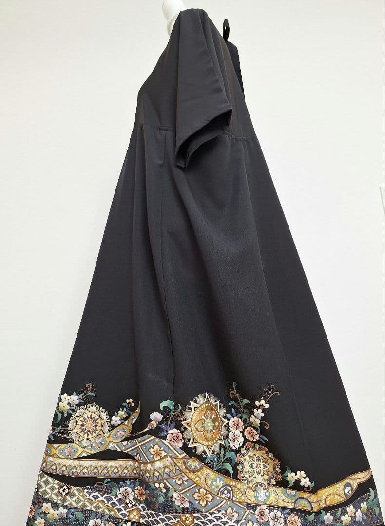 着物リメイクワンピース3697