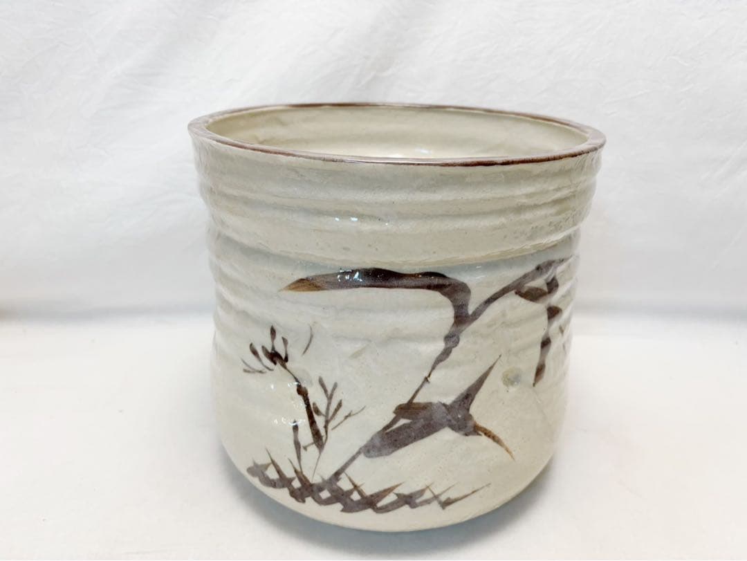 ほぼ未使用 水屋道具 景陶作 志野 水屋瓶 陶印 割蓋付き 水差し 箱無