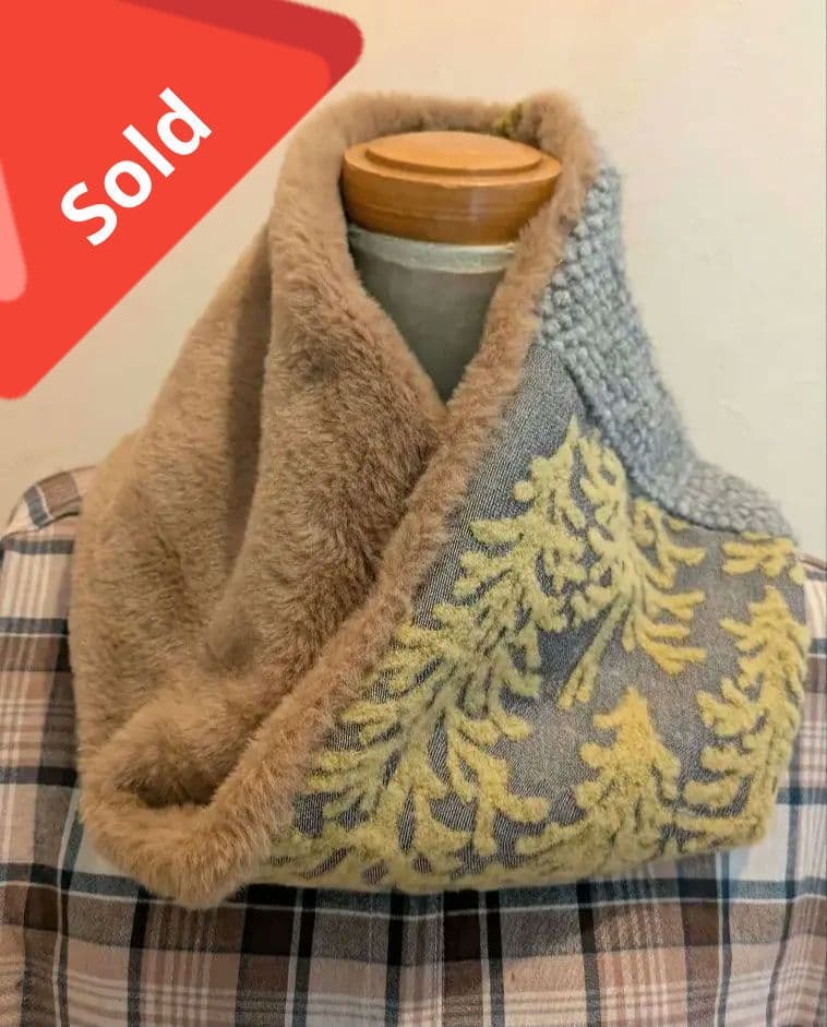 ミナペルホネン スヌード メッツァ イエロー ハンドメイド