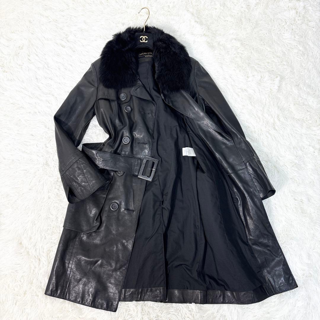 カールドノヒュー リトルニューヨーク レザートレンチコート 羊革 ベルト XS