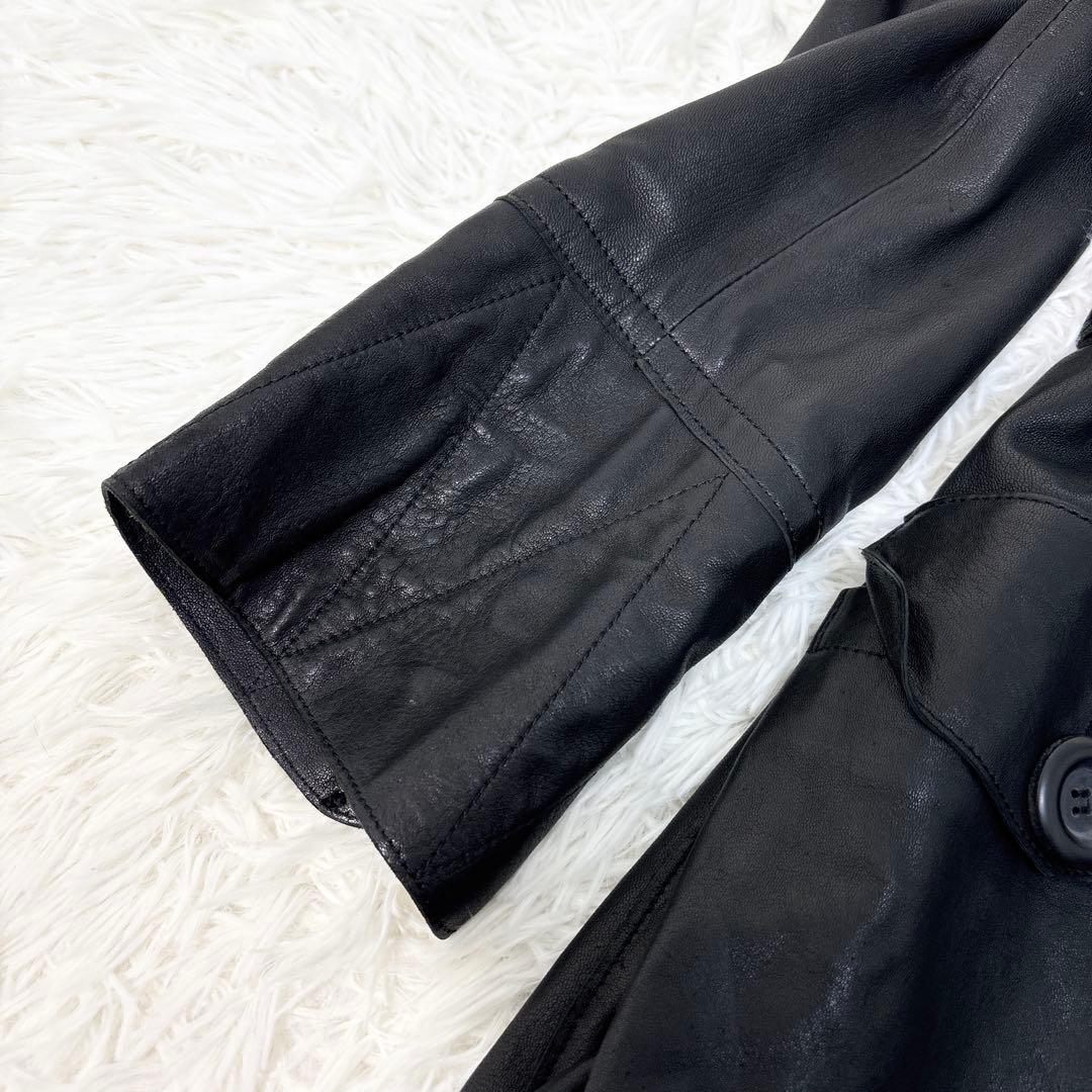 カールドノヒュー リトルニューヨーク レザートレンチコート 羊革 ベルト XS