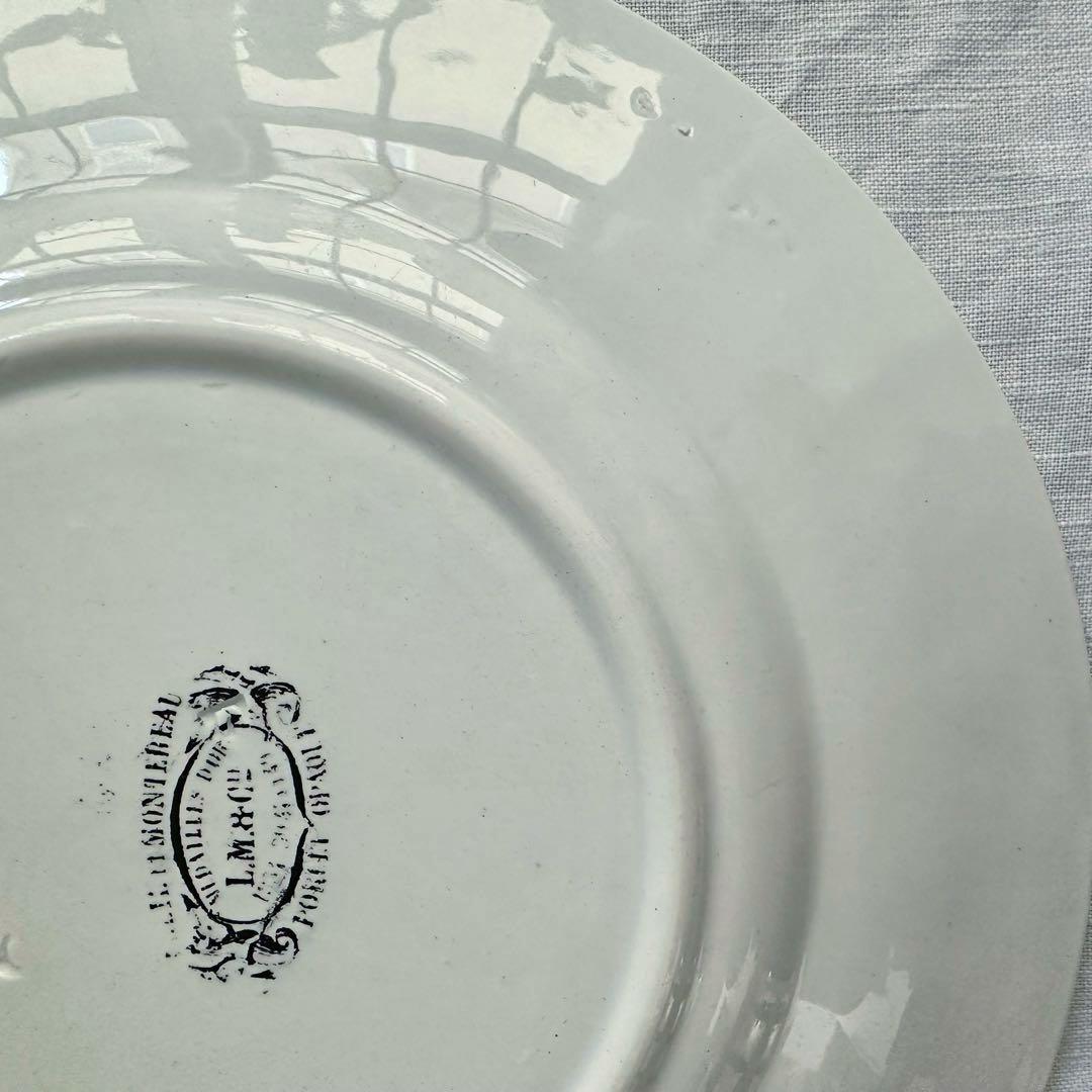 クレイユエモントロー レリーフ デザートプレート