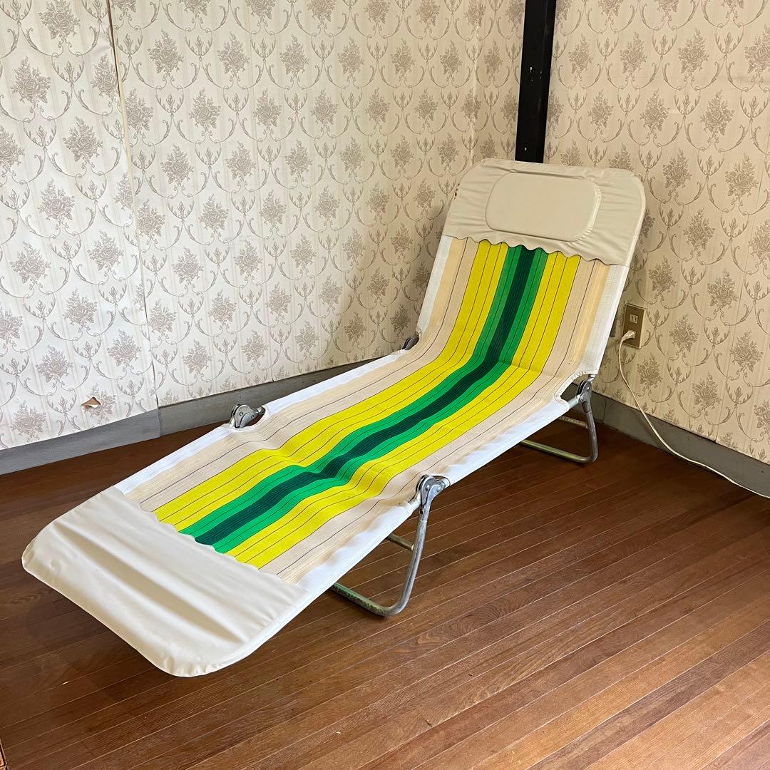 【アンティーク】昭和レトロ レトロポップ サマーベッド ボンボンベッド 古道具