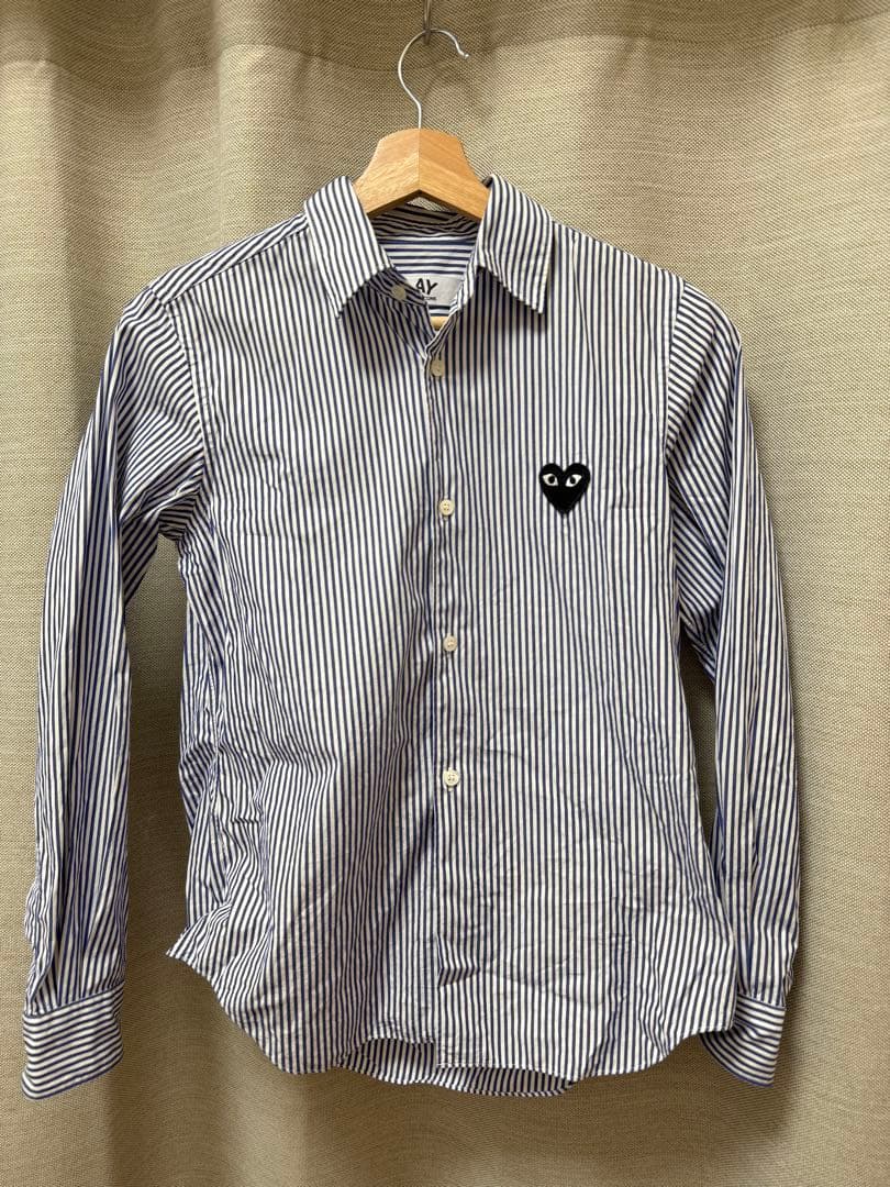 PLAY COMME des GARÇONS ストライプシャツMコムデギャルソン