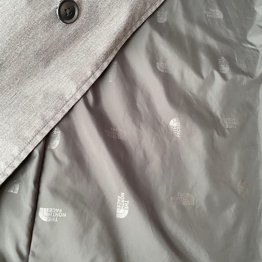 THE NORTH FACEビームス別注Mステンカラーコートパープルレーベル灰色