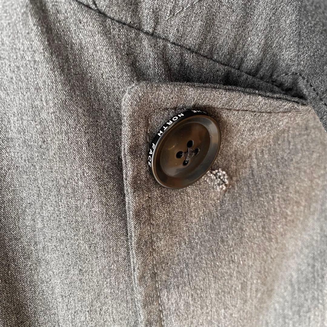 THE NORTH FACEビームス別注Mステンカラーコートパープルレーベル灰色