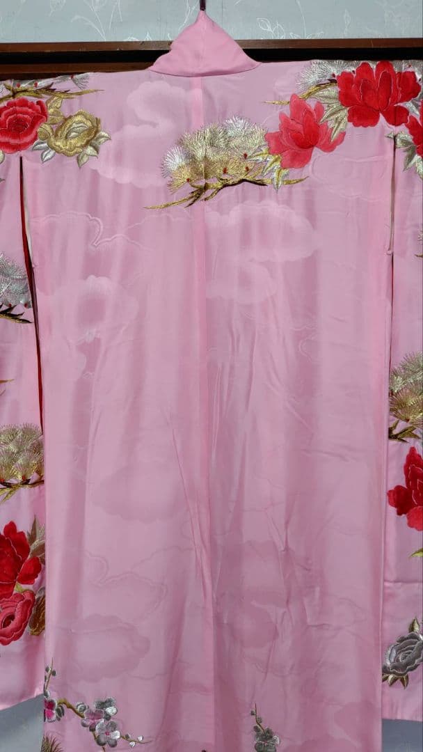 RK321色打掛未使用品綺麗着丈172センチ裄丈64センチ正絹裾綿入り