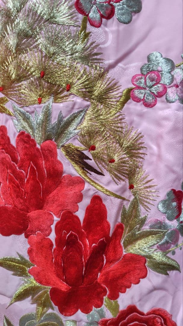 RK321色打掛未使用品綺麗着丈172センチ裄丈64センチ正絹裾綿入り