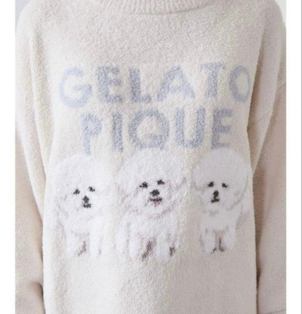 新品♡ジェラートピケ♡モチーフジャガードプルオーバー　ビションフリーゼ　今季